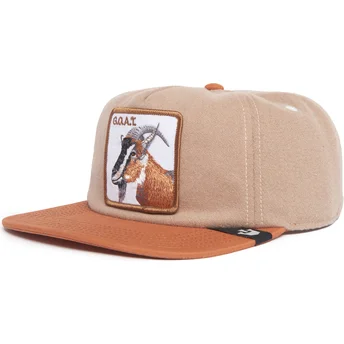 Καφέ επίπεδο snapback καπέλο κατσίκας G.O.A.T. Alpine...
