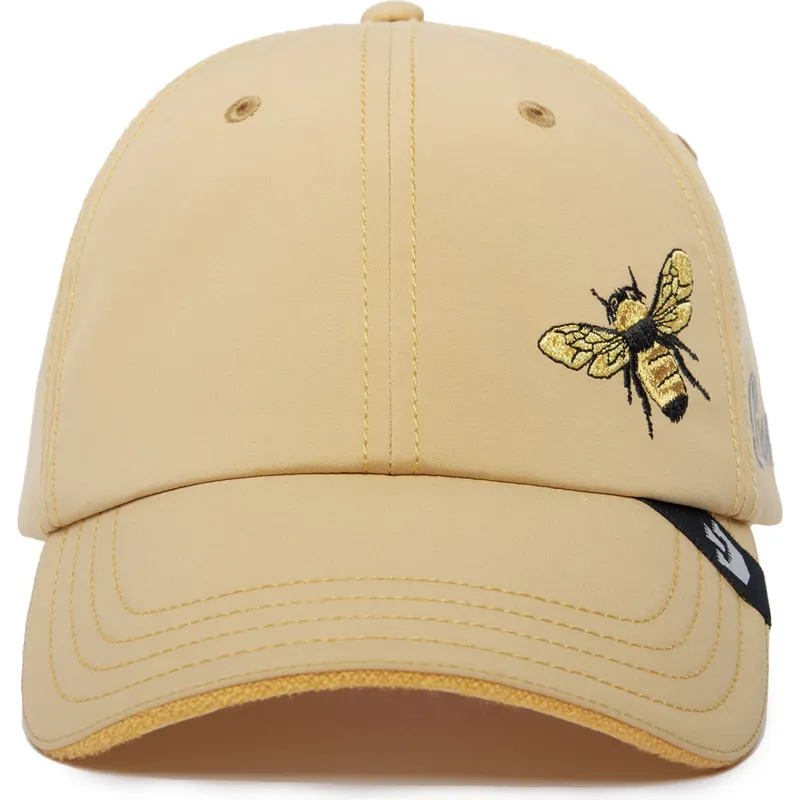 gelbe-verstellbare-curved-cap-biene-boss-honey-love-the-farm-lady-balls-von-goorin-bros