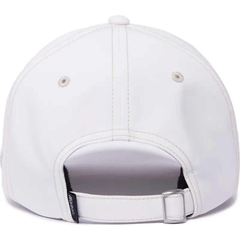 weisse-verstellbare-curved-cap-taube-2-blessed-2-b-stressed-the-farm-lady-balls-von-goorin-bros