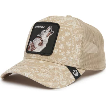Goorin Bros. Lone Wolf Sign O' The Times The Farm Paisley Beige Trucker Hat