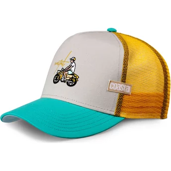 Coastal H-Cub HFT White, Yellow and Blue Trucker Hat