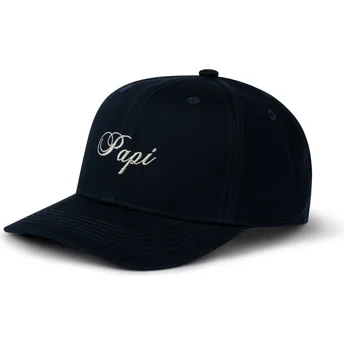 Marineblaue Snapback-Cap mit gebogenem Schirm Papi de Pica Pica