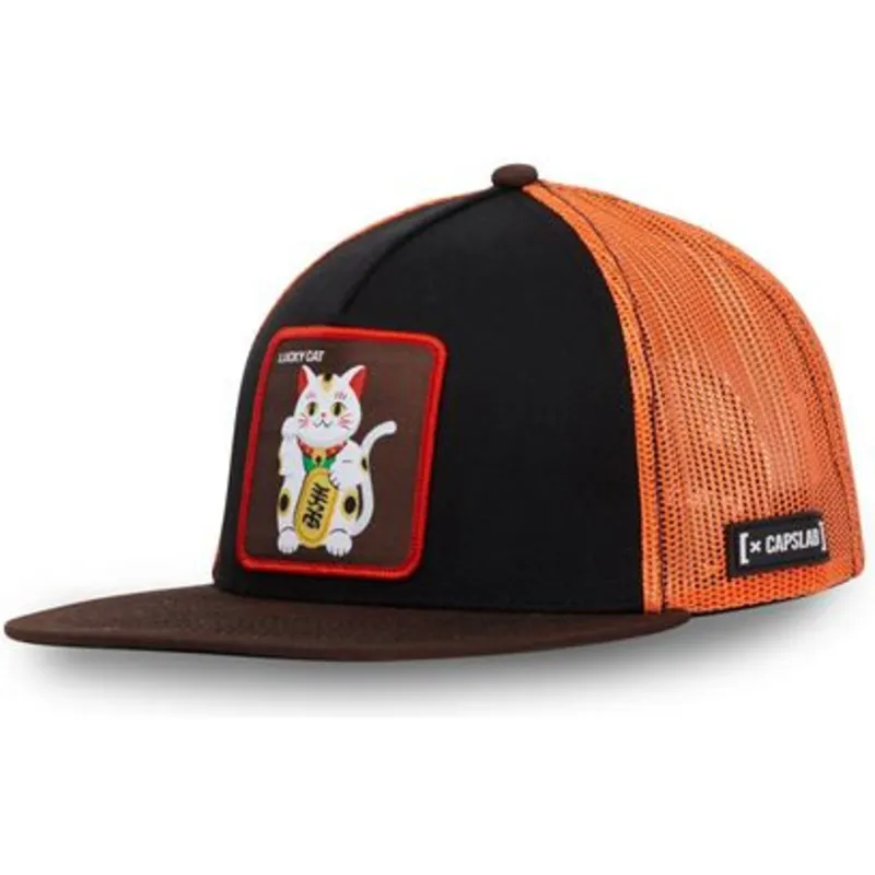 sapkak-lapos-fekete-snapback-lucky-cat-luc-maneki-neko-capslab
