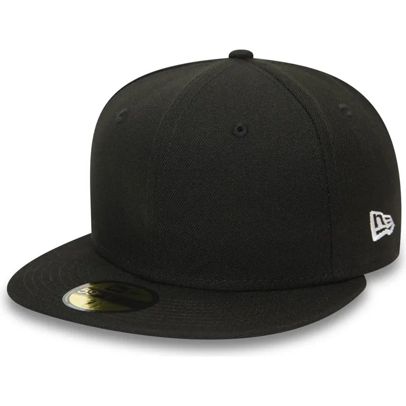 schwarze-enganliegende-59fifty-essential-flat-cap-von-new-era