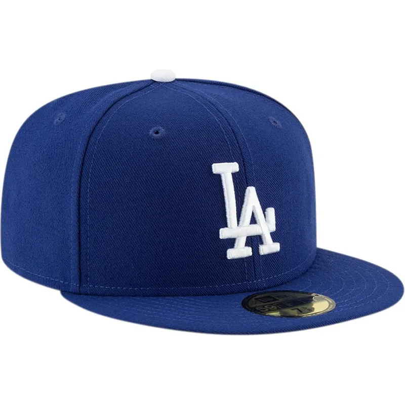 bla-platt-keps-justerad-59fifty-authentic-on-field-game-fran-los-angeles-dodgers-mlb-av-new-era
