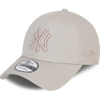 Sapkák ívelt bézs állítható 9FORTY League Essential Poly New York Yankees MLB New Era
