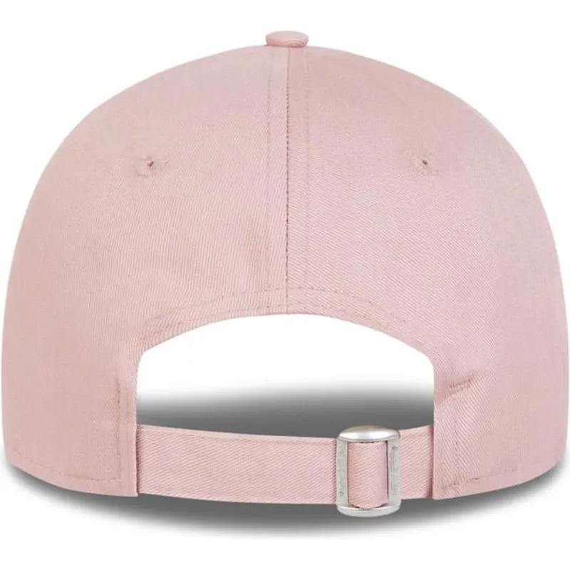 gorra-curva-rosa-claro-ajustable-con-logo-blanco-9forty-league-essential-de-new-york-yankees-mlb-de-new-era