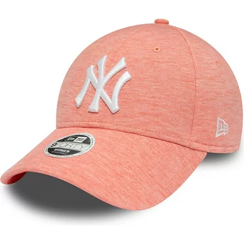 New Era Curved Brim Women 9FORTY Jersey New York Yankees MLB Pink Adjustable Cap