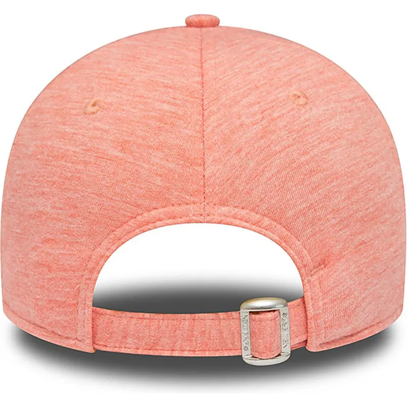 gebogene-rosa-verstellbare-damen-kappe-9forty-jersey-der-new-york-yankees-mlb-von-new-era