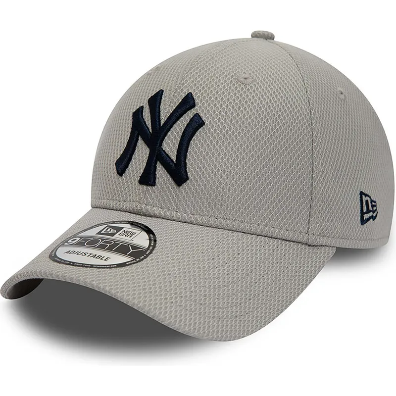 verstellbare-graue-kappe-mit-gebogenem-schirm-und-marineblauem-logo-9forty-diamond-era-essential-der-new-york-yankees-mlb-von-ne