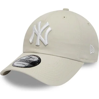 Sapkák ívelt bézs állítható 9TWENTY League Essential New York Yankees MLB New Era