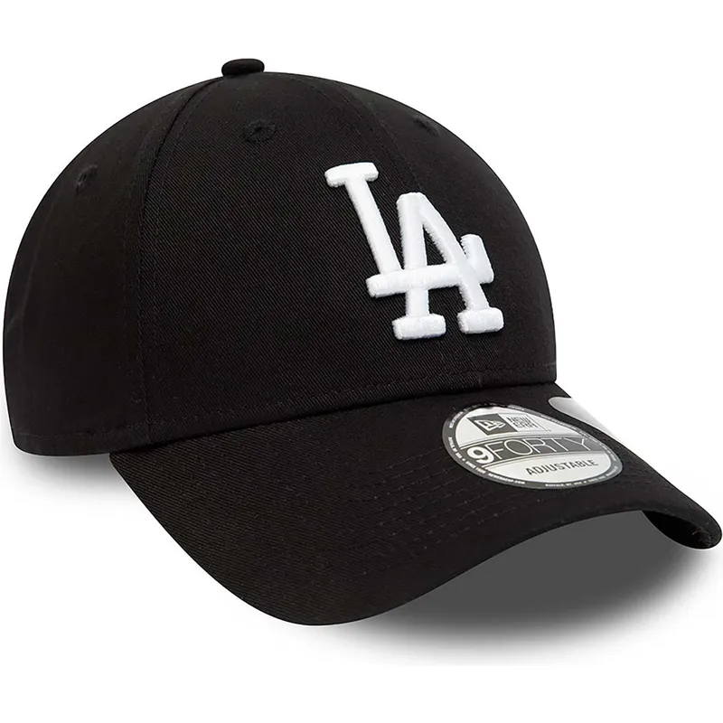schwarze-verstellbare-curved-cap-9forty-repreve-league-essential-der-los-angeles-dodgers-mlb-von-new-era