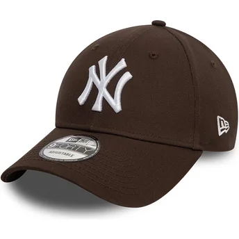 Sapkák ívelt barna állítható pánt 9FORTY League Essential New York Yankees MLB New Era