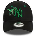 gorra-curva-negra-ajustable-con-logo-verde-para-nino-9forty-graphic-dinosaurio-de-new-york-yankees-mlb-de-new-era