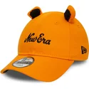 new-era-9forty-script-animal-verstellbare-orangefarbene-kinder-cap-mit-gebogenem-schirm