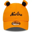 new-era-9forty-script-animal-verstellbare-orangefarbene-kinder-cap-mit-gebogenem-schirm