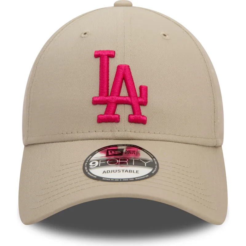 sapkak-ivelt-bezs-allithato-rosa-9forty-league-essential-los-angeles-dodgers-mlb-new-era