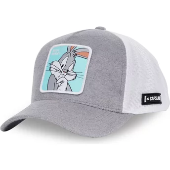 Capslab Bugs Bunny BUG4 Looney Tunes Grey Trucker Hat
