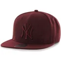 47-brand-mlb-new-york-yankees-snapback-kappe-in-burgunderrot-mit-grossem-logo