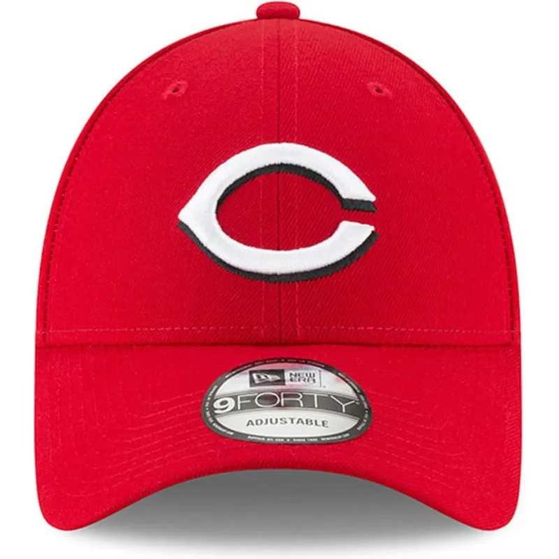rote-verstellbare-curved-cap-9forty-the-league-der-cincinnati-reds-mlb-von-new-era