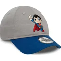 verstellbare-graue-und-blaue-superman-dc-comics-hero-kinderkappe-von-new-era