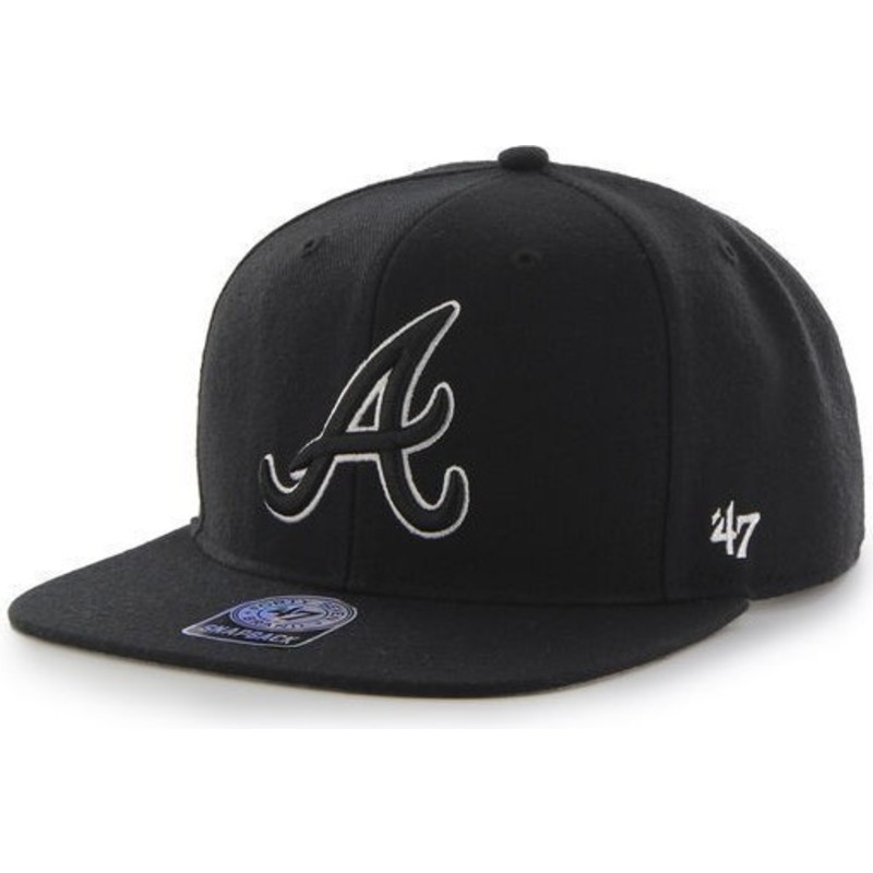 47-brand-flat-brim-atlanta-braves-mlb-sure-shot-snapback-cap-schwarz-