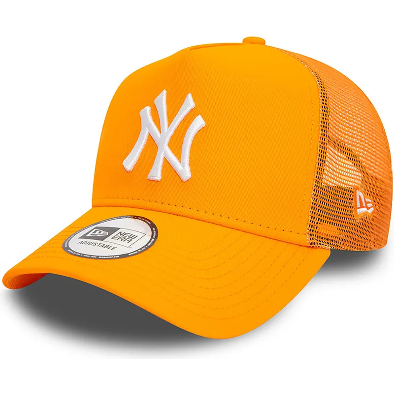 new-era-new-york-yankees-mlb-a-frame-league-essential-orangefarbene-trucker-kappe