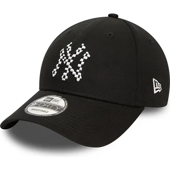 Sapkák ívelt fekete állítható pánt 9FORTY Seasonal Infill New York Yankees MLB New Era