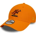 orangefarbene-verstellbare-curved-cap-9forty-hot-dog-character-von-new-era