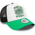 weiss-schwarz-grune-trucker-cap-a-frame-character-von-rick-and-morty-von-new-era