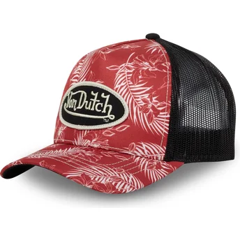 Von Dutch TRO CT rote und schwarze Trucker-Kappe