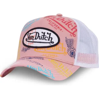 Sapkák ívelt rózsaszín snapback LE POU Von Dutch