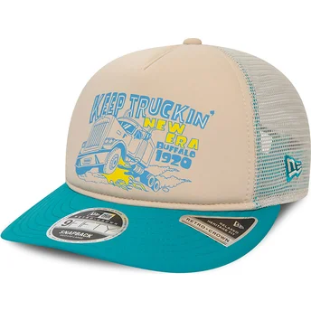 Sapkák ívelt bézs snapback American Keep Truckin 9FIFTY Retro Crown A Frame New Era