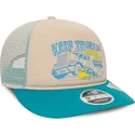 beige-blaue-trucker-kappe-american-keep-truckin-9fifty-retro-crown-a-frame-von-new-era