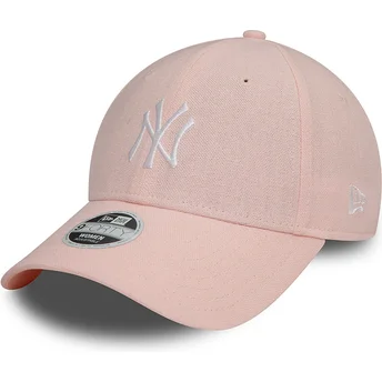 Cap ívelt роза регулируема лента 9FORTY Linen New York Yankees MLB New Era