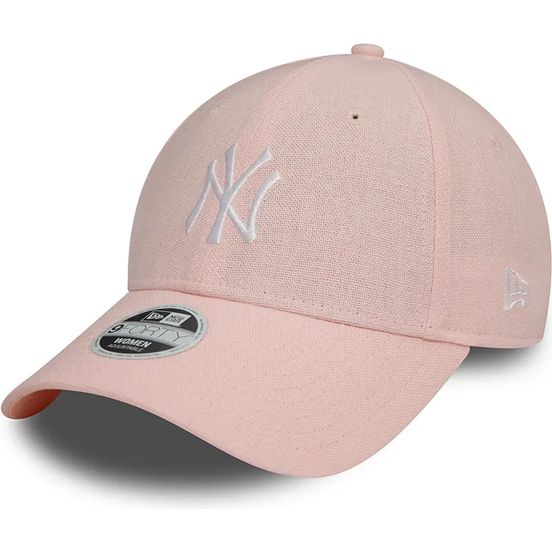 cap-ivelt-roza-reguliruema-lenta-9forty-linen-new-york-yankees-mlb-new-era