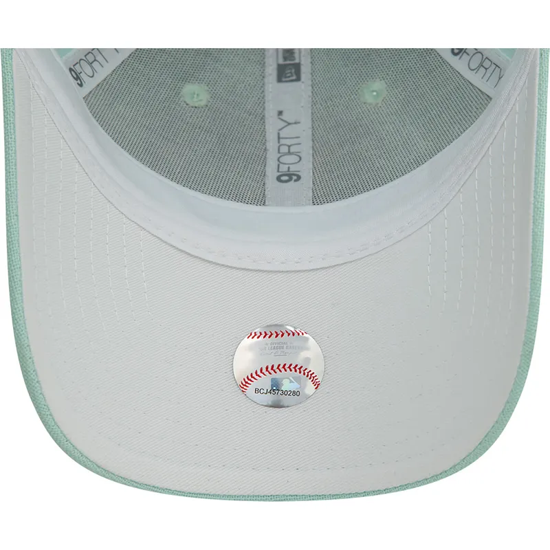 gron-justerbar-kurvad-keps-for-dam-9forty-linen-fran-los-angeles-dodgers-mlb-av-new-era