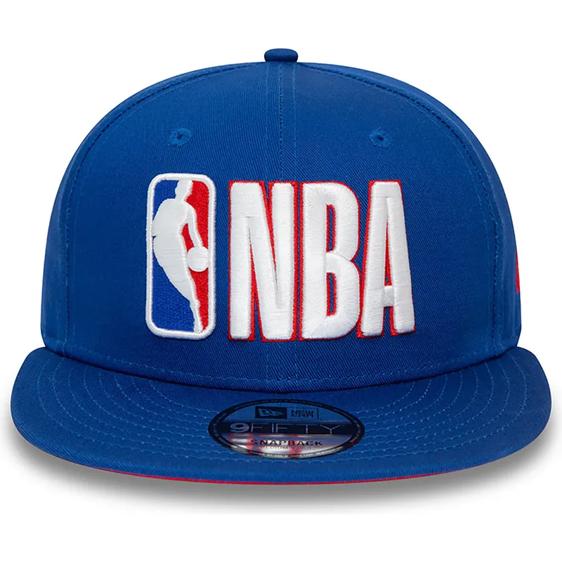 blaue-flache-snapback-kappe-9fifty-nba-logo-von-new-era