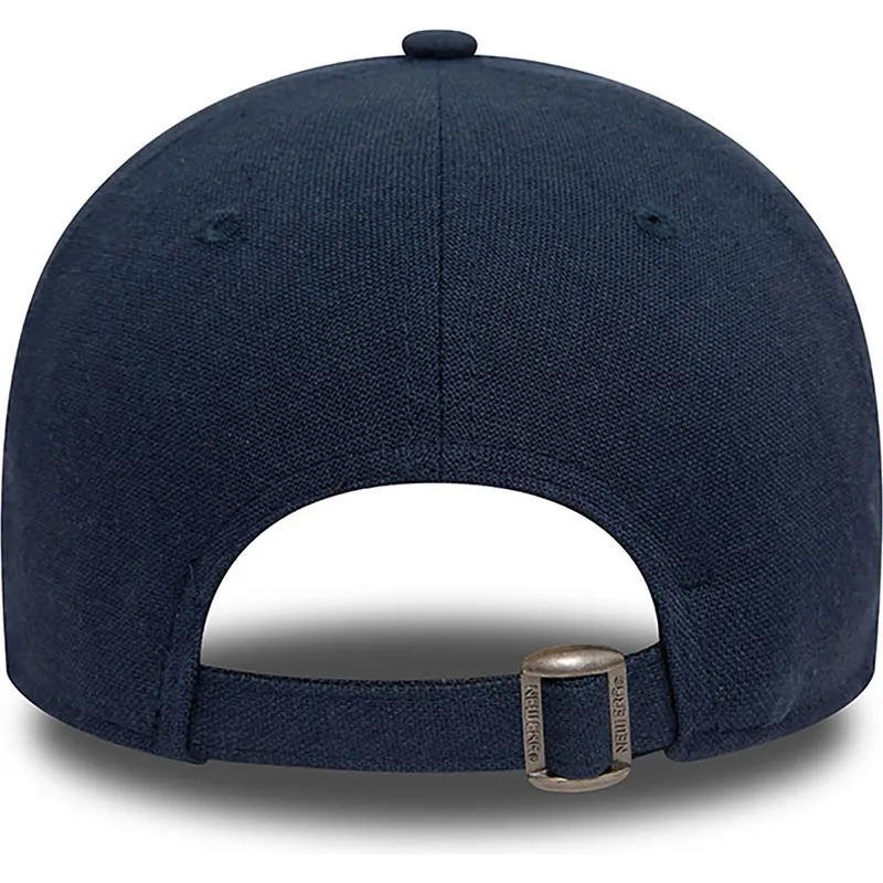 marineblaue-verstellbare-curved-cap-9forty-linen-der-los-angeles-dodgers-mlb-von-new-era