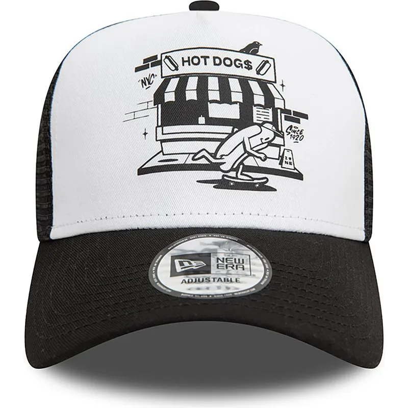 sapkak-ivelt-fekete-snapback-a-frame-graphic-hot-dog-new-york-new-era