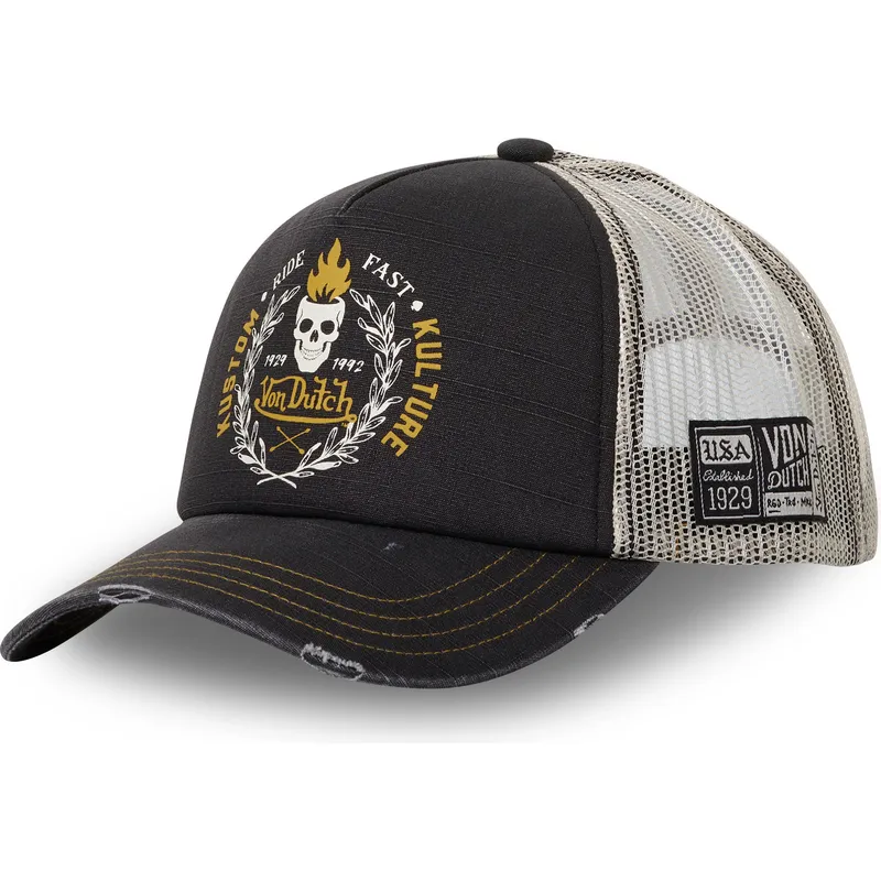 schwarze-und-graue-trucker-kappe-crew13-von-von-dutch