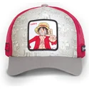 capslab-youth-monkey-d-luffy-kidluf1-one-piece-grey-and-red-trucker-hat