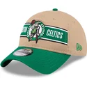 boston-celtics-nba-new-era-9twenty-justerbar-brun-och-gron-kurvad-keps-2024-draft
