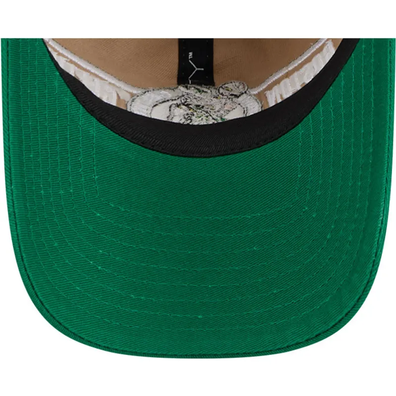 braune-und-grune-verstellbare-curved-cap-9twenty-draft-2024-der-boston-celtics-nba-von-new-era