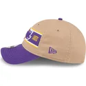 braune-und-violette-verstellbare-curved-cap-9twenty-draft-2024-der-los-angeles-lakers-nba-von-new-era