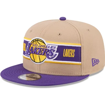 Sapkák lapos barna snapback 9FIFTY Draft 2024 Los Angeles Lakers NBA New Era