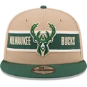braune-und-grune-9fifty-draft-2024-snapback-kappe-der-milwaukee-bucks-nba-von-new-era
