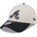 atlanta-braves-mlb-new-era-9forty-stretch-snap-4th-of-july-beige-und-marineblau-snapback-kappe