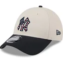 new-era-new-york-yankees-mlb-9forty-stretch-snap-4th-of-july-beige-und-marineblau-gebogene-snapback-kappe