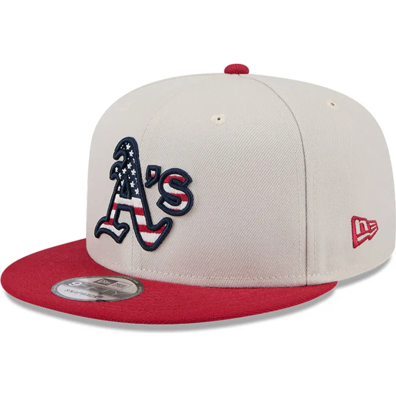 sapkak-lapos-bezs-snapback-9fifty-4th-of-july-oakland-athletics-mlb-new-era